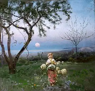 Paysage des Abruzzes, ou le retour au bercail (1910), Milan, Fondation Cariplo.