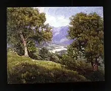 Paysage de Val Vigezzo peint par Emilio Sommariva en 1925.