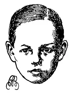 Paterne Berrichon : Arthur à 12 ans. Dessin paru dans La Revue blanche en 1897.