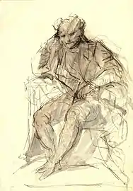 Étude pour le portrait d'Arthur Schopenhauer (vers 1855), Francfort, musée Städel.