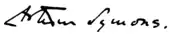 signature d'Arthur Symons