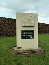 Monument dédié aux soldats de l'artillerie spéciale à Méry-la-Bataille.