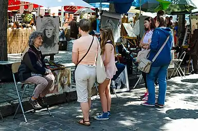 Les peintres et les portraitistes de la place du Tertre.