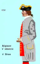 Régiment d’Artois de 1720 à 1734