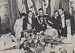 Le shah et la shahbanou reçus par Arturo Illia et son épouse en Argentine au milieu des années 1960.