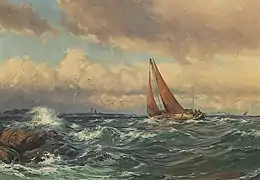 Segelbåtar, Västkusten (1907), localisation inconnue.