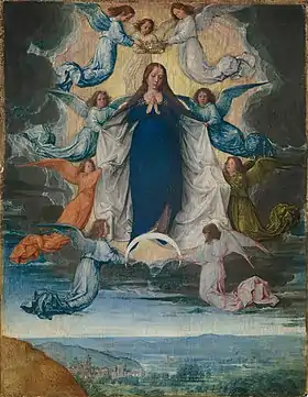 L'Assomption de la Vierge(Michel Sittow, vers 1500).