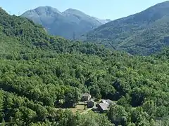 Vue vers le sud depuis le village.