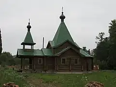 église orthodoxe en bois.