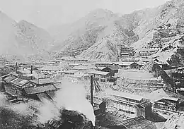 Mine de cuivre d'Ashio vers 1895.
