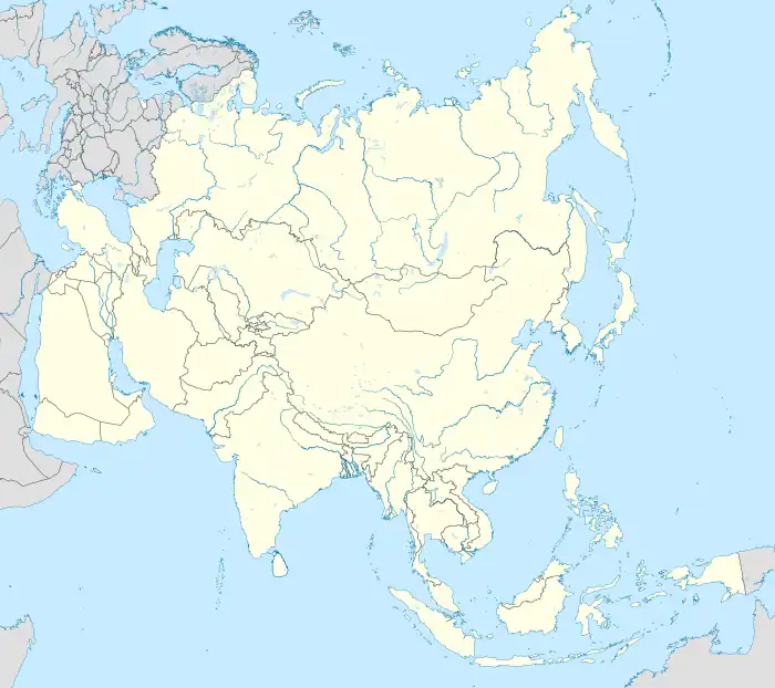 Localisation sur la carte d'Asie