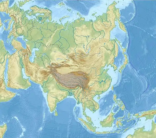 Carte de l'Asie.
