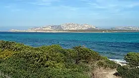 Asinara vue de la cote sarde.