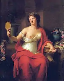 Autoportrait de Marie Bouliard posant comme Aspasia, 1794.