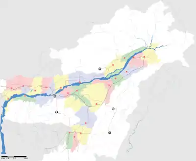 Carte des routes et chemins de fer