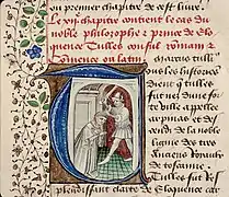L'assassinat de Cicéron illustré dans De casibus virorum illustrium (France, XVe siècle).