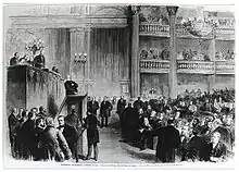 L'Assemblée nationale réunie dans le Grand-Théâtre en 1871.