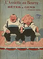 Couverture de L'Assiette au beurre, no 88, « Bêtes et gens » (1902).