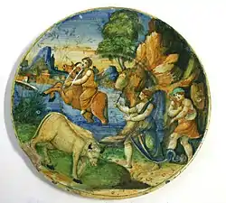 L'Enlèvement d'Europe (1545), assiette.
