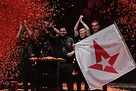 Astralis après sa victoire au FACEIT Major London 2018.