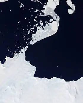 Vue satellite du glacier