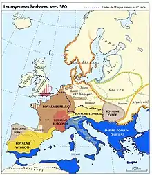 Les Basques, alliés objectifs de l'Empire d'Orient sous Justinien qui a reconquis la province d'Hispanie.