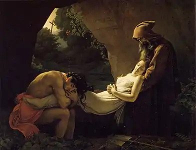 Girodet-Trioson, les Funérailles d'Atala (1808)