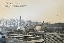 Ateliers C.Roux et fils - Vue de la parquetterie, de la tonnellerie et des entrepôts