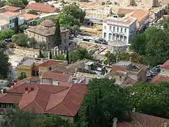 Quartier de Pláka, tour des Vents et mosquée Fethiye