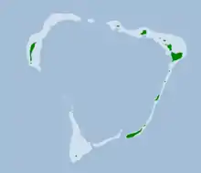 Carte des îles de l'atoll.