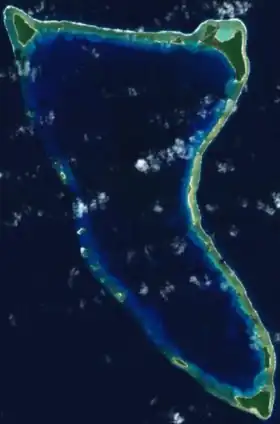 Image satellite de l'atoll de Wotho.