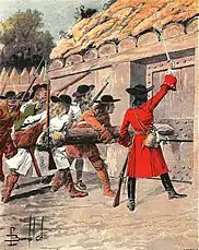 L’attaque et la prise par surprise de Moose Factory (Fort Monsipi) dans les derniers jours de juin 1686.