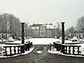 Le château d'Attre sous la neige, en février