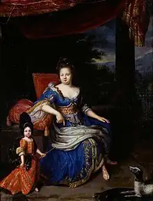 Portrait de la princesse palatine, Élisabeth-Charlotte de Bavière (1652-1722) par Constantijn Netscher, château de Blois.