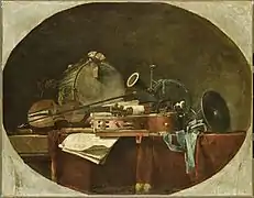 Les Attributs de la musique civile, par Chardin, musée du Louvre. 1767.