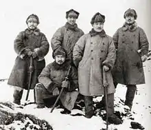Photo de soldats japonais sur l'île d'Attu.