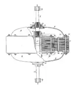 Dessin du moteur à rotor externe de US-brevet US662484 A.