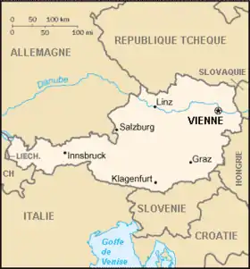 carte : Géographie de l'Autriche