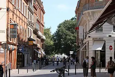 La deuxième partie de la rue Lapeyrouse, jusqu'à la place Wilson.