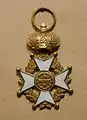 Modèle de médaille luxueuse avec croix émaillée, Frères des écoles chrétiennes, peut-être d'origine belge.