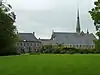 Ensemble formé par les bâtiments de l'ancienne abbaye du Val-Dieu et les terrains environnants, à Charneux