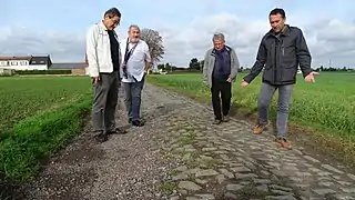 Thierry Gouvenou reconnait le secteur pave le 25 octobre 2017 pour envisager les travaux de restauration