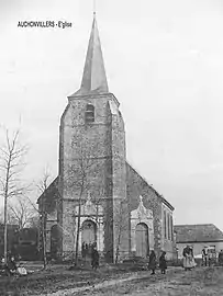 L'église d'Auchonvillers avant 1914.