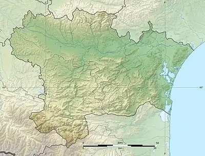 Voir sur la carte topographique de l'Aude