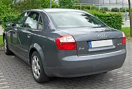 Face arrière de l'Audi A4 (B6)