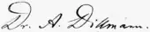 signature d'August Dillmann