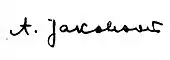 Signature de August Jakobson