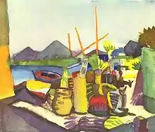 Paysage des environs de Hammamet, August Macke (1914).