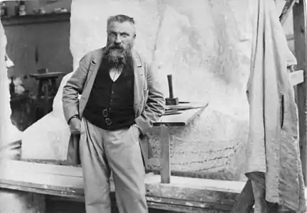 Rodin photographié par Dornac en 1898.