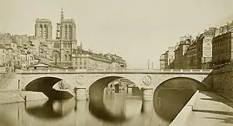 Le nouveau pont Saint-Michel en 1859.